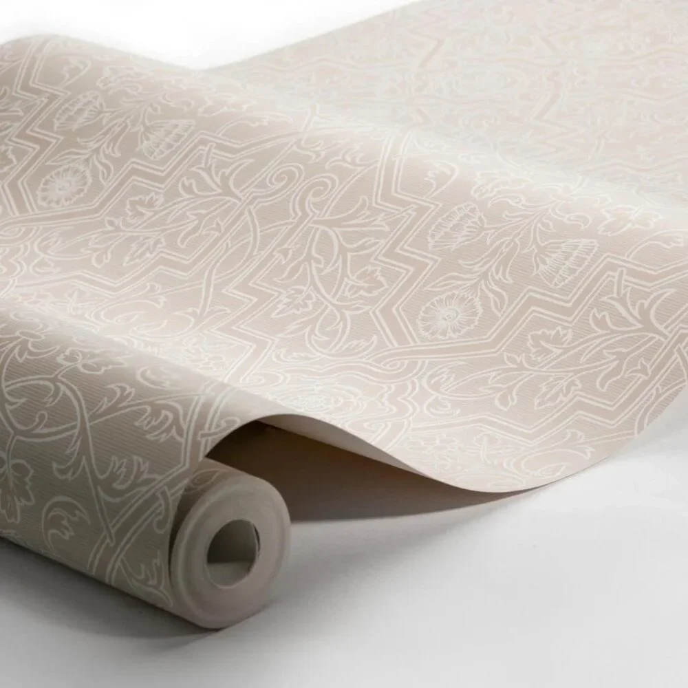 Rosenvinge Beige Ironworks Transitional Non Woven Blend Wallpaper 2 Rolls